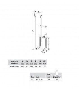 Crochet porte bottes FA1L040 par Bolis Italia