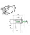 Pince a verre à talon plat - modèle 27 - Zamak effet inox Pince a verre à talon plat - modèle 27 - Zamak effet inox