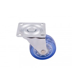 Roulette polyuréthane (PU) bleu sans frein Roulette polyuréthane (PU) bleu sans frein