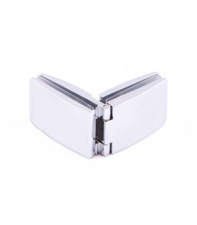 Charnière double pour porte en verre ouverture à 180° Charnière double pour porte en verre ouverture à 180°