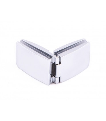 Charnière double pour porte en verre ouverture à 180°