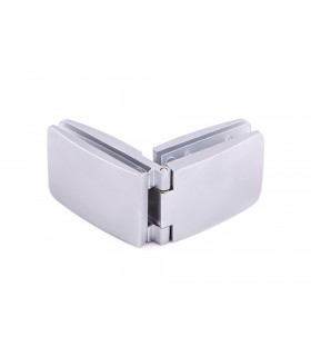 Charnière double pour porte en verre ouverture à 180° Charnière double pour porte en verre ouverture à 180°