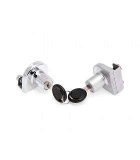 Serrure forme demi rond pour porte simple de vitrine en verre