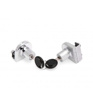 Serrure forme demi rond pour porte simple de vitrine en verre