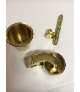 Roulette laiton sur sabot pour pied de meuble ou fauteil ancien Roulette laiton sur sabot pour pied de meuble ou fauteil ancien