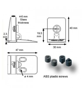 Charnière ouverte série Square fiche technique Charnière ouverte série Square fiche technique