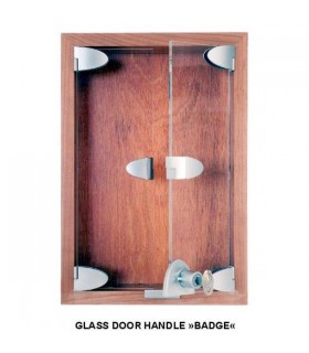 Paire de charnière série Badge pour porte de vitrine en verre Paire de charnière série Badge pour porte de vitrine en verre