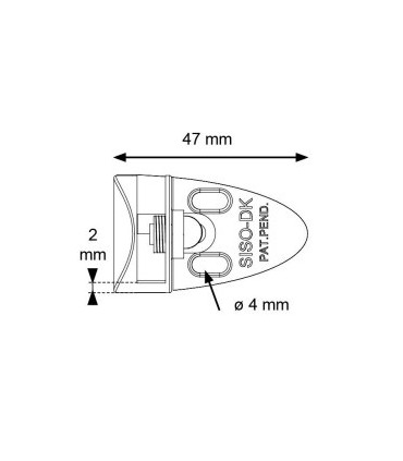 Paire de charnière série Badge pour porte de vitrine en verre