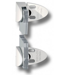 Paire de charnière série Badge pour porte de vitrine en verre Paire de charnière série Badge pour porte de vitrine en verre