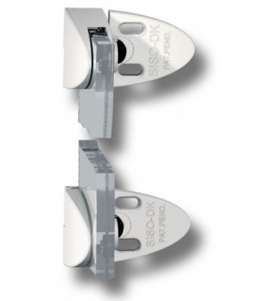 Paire de charnière série Badge pour porte de vitrine en verre