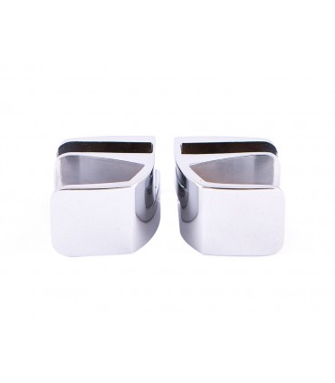 Paire de poignée série Square chrome brillant