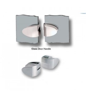 Paire de poignée série Badge pour double porte de vitrine en verre Paire de poignée série Badge pour double porte de vitrine en verre