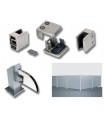 Pince a verre à talon plat - modèle Square - Inox aisi 304 Pince a verre à talon plat - modèle Square - Inox aisi 304
