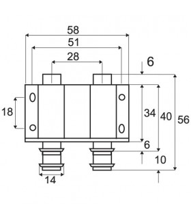 Loquet magnétique double Loquet magnétique double