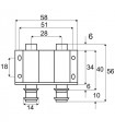 Loquet magnétique double Loquet magnétique double