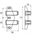 Loquet magnétique double Loquet magnétique double