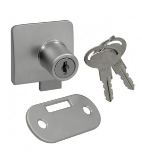 Serrure concept Square par Siso pour porte de vitrine double