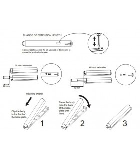 Loquet magnétique extensible série Slim Loquet magnétique extensible série Slim