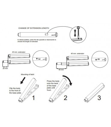 Loquet magnétique extensible série Slim