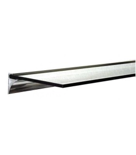 Profil aluminium support tablette chromé brillant Profil aluminium support tablette chromé brillant