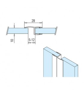 Joint d'étanchéité à lèvre pour porte de douche en verre Joint d'étanchéité à lèvre pour porte de douche en verre