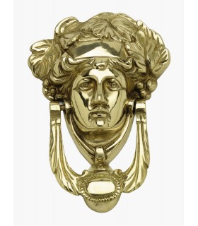 Heurtoir de porte en laiton massif poli brillant série Athène Heurtoir de porte en laiton massif poli brillant série Athène