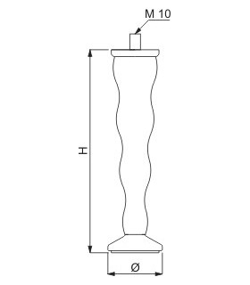 Pied de meuble Ø 40 