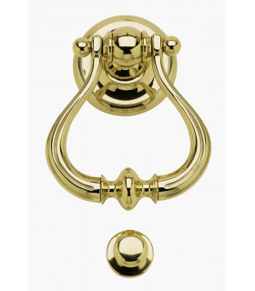 Heurtoir marteau de porte en laiton série Alicante finition poli brillant Heurtoir marteau de porte en laiton série Alicante finition poli brillant