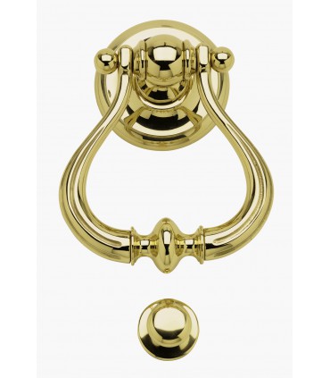 Heurtoir marteau de porte en laiton série Alicante finition poli brillant