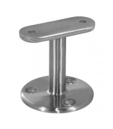 Support droit pour main courante plate sur muret