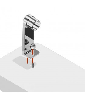 Support équerre d'extrémité pour main courante ronde sur muret