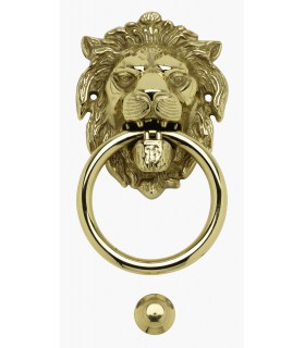 Heurtoir de porte d'entrée tête de Lion bouche ouverte Heurtoir de porte d'entrée tête de Lion bouche ouverte