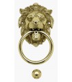 Heurtoir de porte d'entrée tête de Lion bouche ouverte Heurtoir de porte d'entrée tête de Lion bouche ouverte