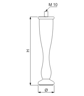 Pied de meuble Ø 40 mm
