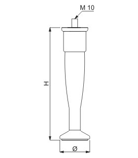 Pied de meuble Ø 40 mm