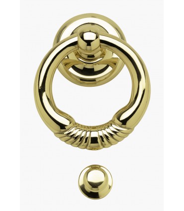 Heurtoir marteau de porte en laiton massif série Marguerite