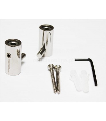 Set de deux patères picots en inox poli brillant