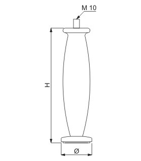 Pied de meuble Ø 40 mm Pied de meuble Ø 40 mm