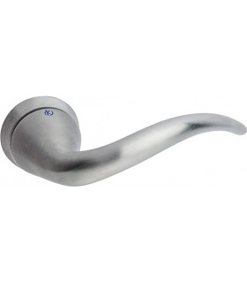 Poignée de porte sur rosace SINN chrome satiné