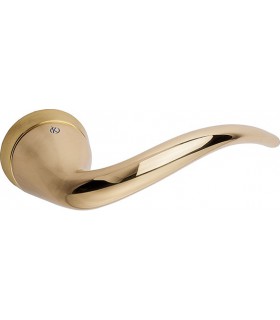 Poignée de porte sur rosace SINN laiton poli brillant