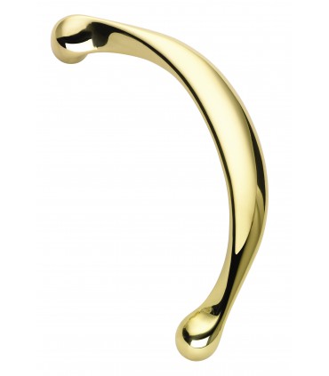 Poignée coudée en laiton massif ligne Caribe laiton poli