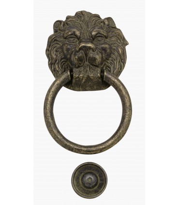 Heurtoir marteau de porte en laiton massif Tête de Lion Magnum