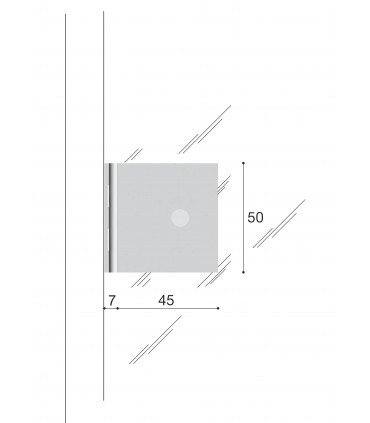 Charnière 50/45 porte vitrée CP00305A Confalonieri
