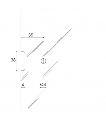 Charnière 50/45 porte vitrée CP00305A Confalonieri