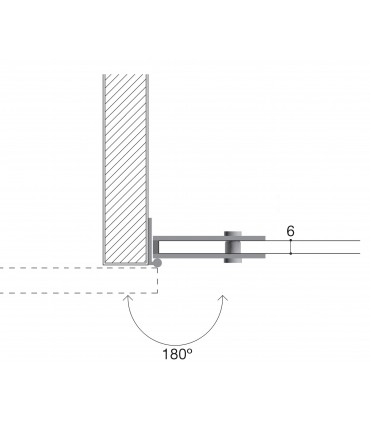 Charnière 50/45 porte vitrée CP00305A Confalonieri