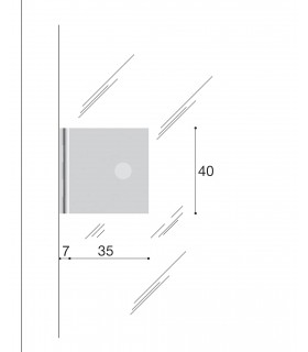 Charnière 40/35 porte vitrée CP00305B Confalonieri Charnière 40/35 porte vitrée CP00305B Confalonieri