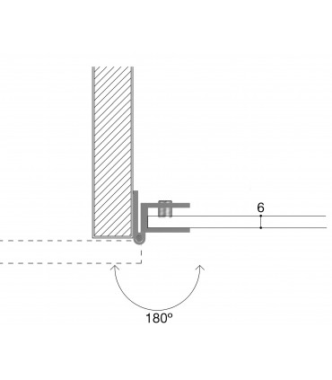 Charnière 20/18 porte vitrée CP00306B Confalonieri