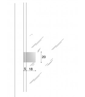 Charnière 20/18 porte vitrée CP00306B Confalonieri Charnière 20/18 porte vitrée CP00306B Confalonieri