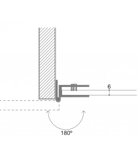 Charnière 30/28 porte vitrée CP00306A Confalonieri Charnière 30/28 porte vitrée CP00306A Confalonieri