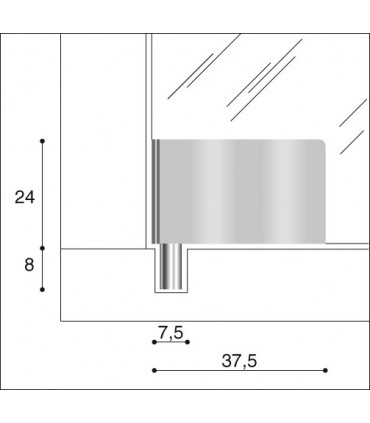 Charnière 37/24 pour porte vitrée 6 mm CF0305P/C0 par Confalonieri